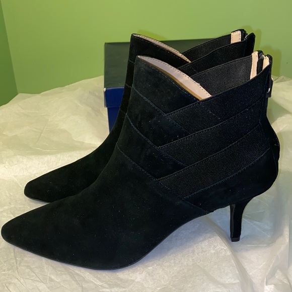 ADRIENNE VITTADINI SANDE LEATHER POINTED TOE ANKLE, BLACK 11 M, NEW - Picture 13 of 14